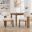 Modern Minimalist Round Upholstered Dining Chair Set of 2