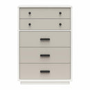 Valencia - 5 Drawer Dresser - White / Gray by HouseOfZazla