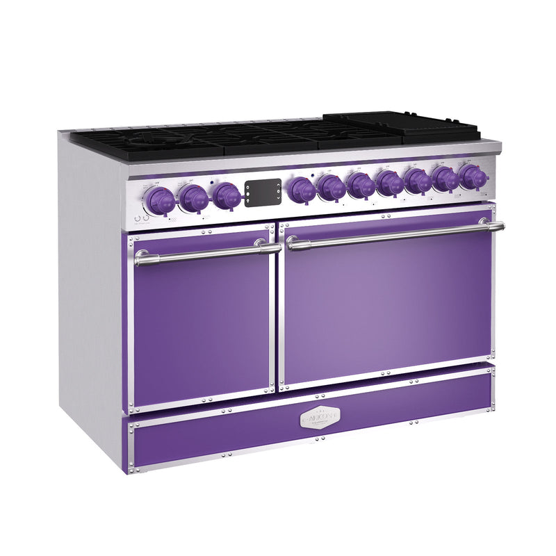 48“ Freestanding Custom Gas Range with 8 Sealed Burners Cooktop, Rapid Convection Oven, Natural Gas/LP Convertible - AK-G48N05A-3