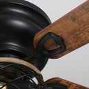 48" Antwerp Farmhouse Flush Mount Reversible Ceiling Fan with Lighting and Remote Control