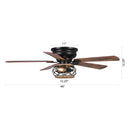 48" Antwerp Farmhouse Flush Mount Reversible Ceiling Fan with Lighting and Remote Control