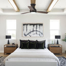 48" Beckette Farmhouse Flush Mount Reversible Ceiling Fan with Lighting and Remote Control