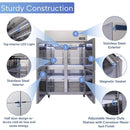 48-Inch Commercial 33 Cu.Ft Stainless Steel Reach-In Refrigerator With Four Split Doors (SAK83046) by SAKSBY WHOLESALE