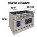 48-Inch Stainless Steel 5-Burner Dual Fuel Range With Convection Oven (SAK82146)