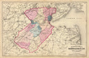 Vintage Map of Middlesex County, New Jersey 1872