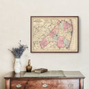 Vintage Map of Monmouth County, New Jersey 1872