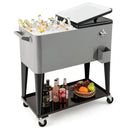 Portable Patio Cooler with Bottom Storage Shelf and Bottle Opener by LJGDeals