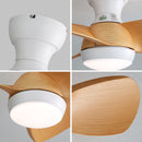 23" Bedroom Ceiling Fan With 3 Color Dimmable 3 ABS Blades Remote Control Dc Motor With 18W Led Light by Unique Piece Furniture