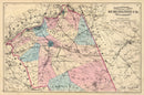 Vintage Map of Burlington County, New Jersey 1872