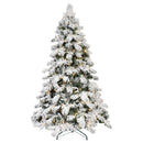 7ft Flocked Scarecrow-Shaped Christmas Tree with 360 Warm Lights