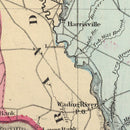 Vintage Map of Burlington County, New Jersey 1872