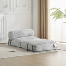 Latina Indoor Foldable Bean Bag Lounge Chair - Light Gray by HouseOfZazla