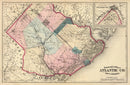 Vintage Map of Atlantic County, New Jersey 1872