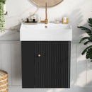 Modern Floating Bathroom Vanity With Ceramic Basin Perfect For Small Bathrooms by Unique Piece Furniture