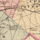 Vintage Map of Salem County, New Jersey 1872