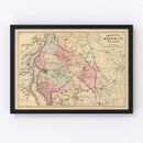 Vintage Map of Salem County, New Jersey 1872