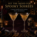 Stemmed Skeleton Martini Glasses Set of 2