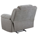 Sebring - Upholstered Glider Recliner Chair With Manual Recline And Smooth Gliding Motion - Gray by HouseOfZazla