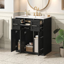 Bathroom Vanity With Undermount Sink, Soft-Close Doors, Drawers, Ceramic Sink by Unique Piece Furniture