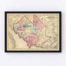 Vintage Map of Cumberland County, New Jersey 1872