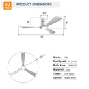 52 Inch Mounting Type Solid Wood Ceiling Fan With Light Kit by HouseOfZazla