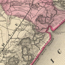 Vintage Map of Cape May County, New Jersey 1872