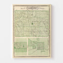 Vintage Map of Lagrange County, Indiana 1876