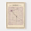Vintage Map of Elkhart County, Indiana 1876