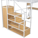 Loft Bed With Built In Work Station, Wardrobe, Storage Staircase And LED by Unique Piece Furniture