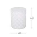 End Table, Outdoor - Antique White by HouseOfZazla