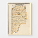 Vintage Map of La Porte County, Indiana 1876