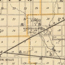 Vintage Map of La Porte County, Indiana 1876
