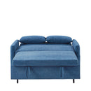 Pull Out Sleep Sofa Bed Loveseats Sofa Couch With Adjsutable Backrest, Storage Pockets, 2 Soft Pillows, USB Ports For Living Room, Bedroom, Apartment, Office by HouseOfZazla