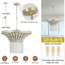 8-Light 23.6" Wide Crystal Waterfall Chandelier (Bulb Not Included)
