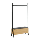 Paloma - Open Hanging Closet With Storage - Light Oak by HouseOfZazla