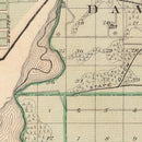 Vintage Map of Starke County, Indiana 1876