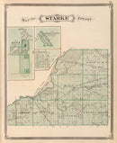 Vintage Map of Starke County, Indiana 1876