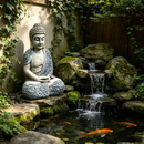 16'' Weatherproof Resin Buddha Garden Statue by HouseOfZazla