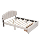 Upholstered Platform Bed With Drawer by HouseOfZazla