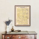 Vintage Map of Kosciusko County, Indiana 1876