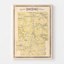 Vintage Map of Kosciusko County, Indiana 1876