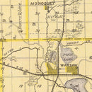 Vintage Map of Kosciusko County, Indiana 1876