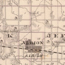 Vintage Map of Noble County, Indiana 1876