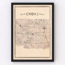 Vintage Map of Noble County, Indiana 1876