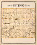 Vintage Map of Dekalb County, Indiana 1876