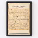 Vintage Map of Dekalb County, Indiana 1876