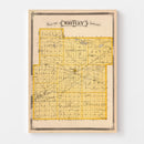 Vintage Map of Whitley County, Indiana 1876