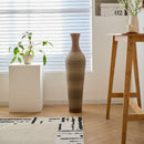 Tall Vase - Brown Decorative Floor Vase, Classic Neat Floor Vase Tall Freestanding Flower Holder, Artificial Rattan Vase, Floor Vase, Flower Holder For Home Decor - Gray by HouseOfZazla
