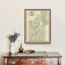 Vintage Map of Fulton County, Indiana 1876