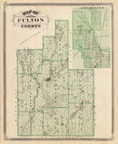 Vintage Map of Fulton County, Indiana 1876